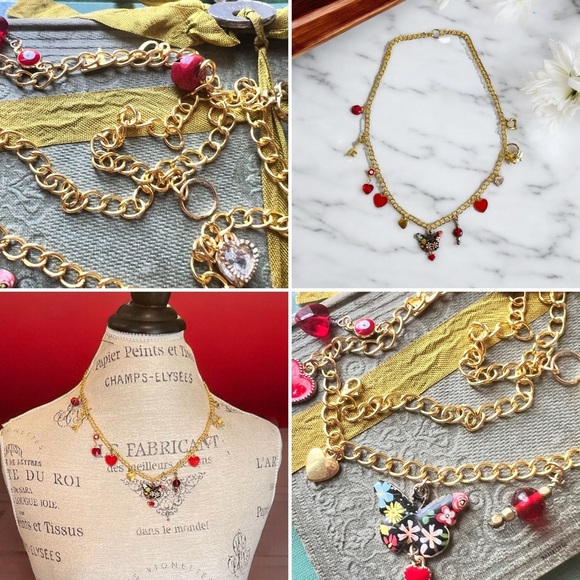 Charm necklace. Unique and one of a kind. Layering. 22” inches Perfect gift - Picture 12 of 15